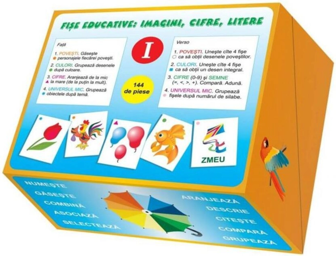Fi​ș​e educative: imagini, cifre, litere (I)