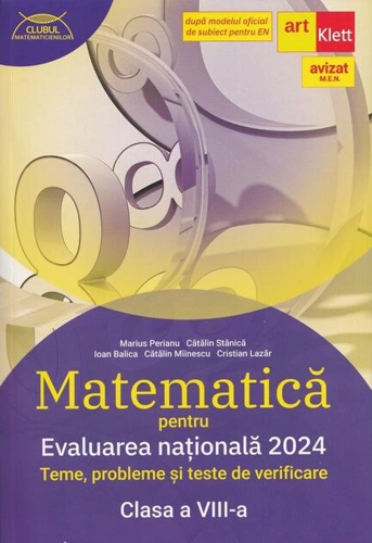 Evaluarea națională 2024. Matematică. Clasa a VIII-a
