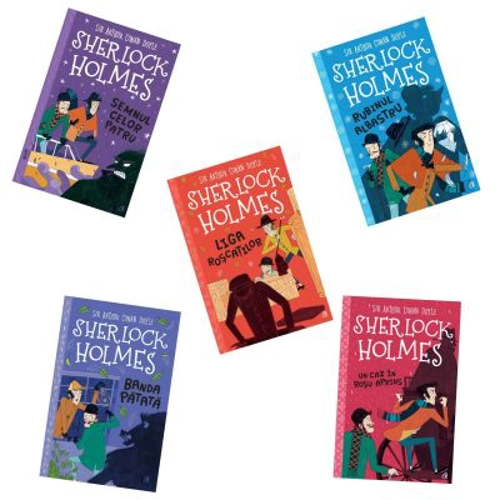 Pachet format din 5 titluri "Sherlock Holmes pentru copii" Autorul Stephanie Baudet