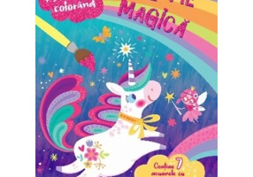 Distreaza-te colorand - O lume magica. Contine 7 acuarele cu sclipici