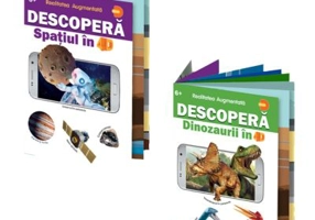 Pachet Realitate Augmentata format din 2 titluri Descopera Spatiul, Dinozaurii