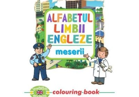 Alfabetul limbii engleze. Meserii. Colouring Book