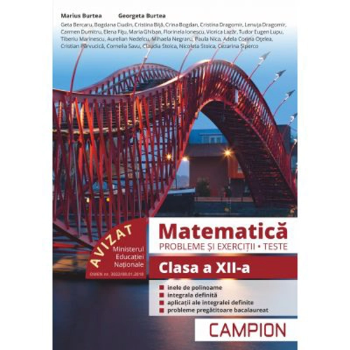 Matematica Probleme si exercitii, teste pentru clasa a 12-a