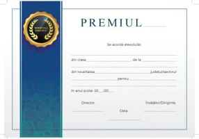 Diploma de acordare a premiului (DZC01)