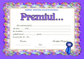 Diploma scolara de acordare a PREMIULUI... (DLFD007B)