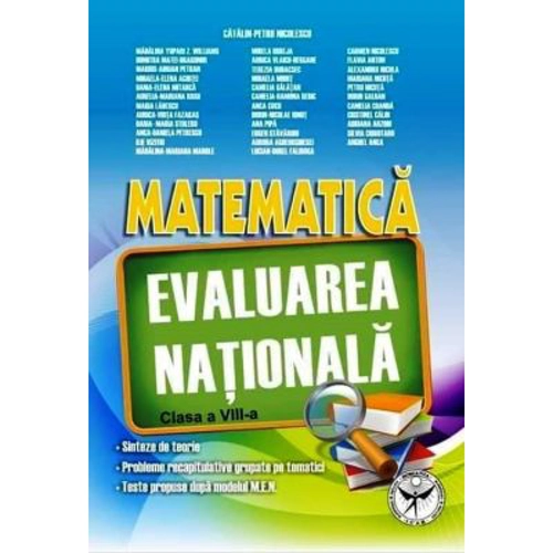 Evaluarea Nationala. Matematica, clasa a 8-a