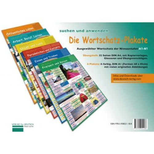 Die Wortschatz-Plakate Ubungsheft und 6 Plakate Ausgewahlter Wortschatz der Niveaustufen A1–B1 - Renate Luscher