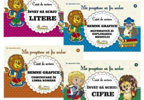 Pachet cu 4 caiete de scriere. Ma pregatesc sa fiu scolar - Lucica Buzenchi