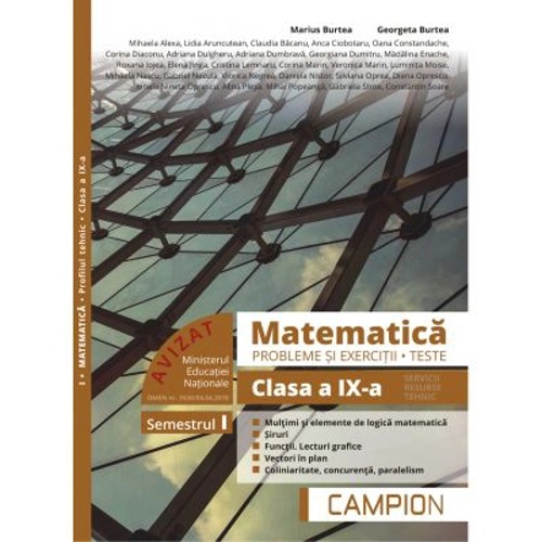 Matematica. Probleme si exercitii. Teste. Clasa a 9-a. Semestrul 1. Servicii, resurse, tehnic