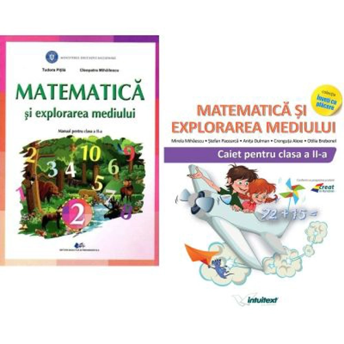 Pachet Manual matematica si explorarea mediului clasa 2-a plus caiet Varianta - EDP 1