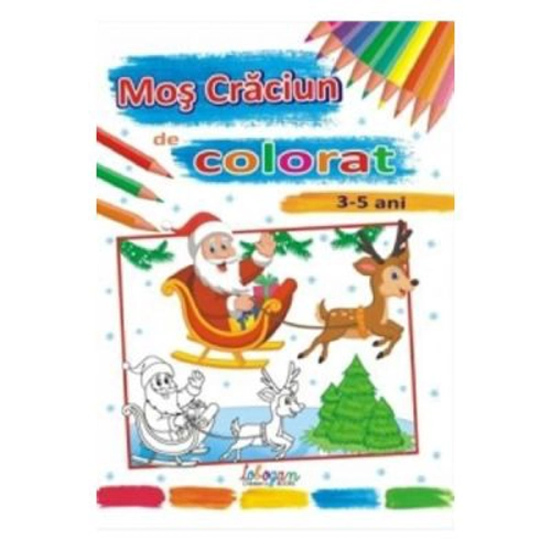 Mos Craciun de colorat 3-5