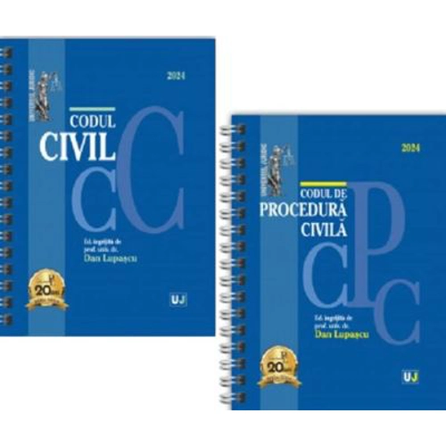 Pachet Codul Civil si Codul de procedura civila. Ianuarie 2024. Editii Spiralate