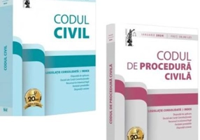Pachet Codul civil si Codul de procedura civila Ianuarie 2024. Editii tiparite pe hartie alba