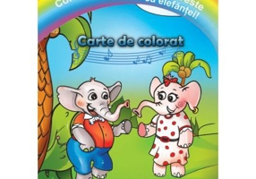 Coloreaza si creeaza o poveste cu elefantei!