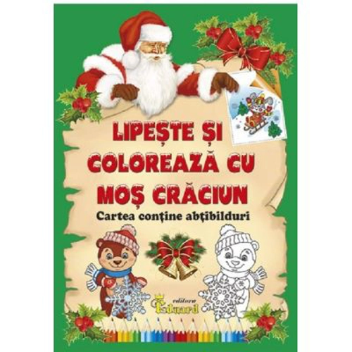 Lipeste si Coloreaza cu Mos Craciun