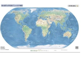 Harta lumii 70x100 cm, fizico-geografica/politica
