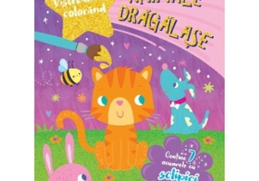 Distreaza-te colorand - Animale dragalase. Contine 7 acuarele cu sclipici