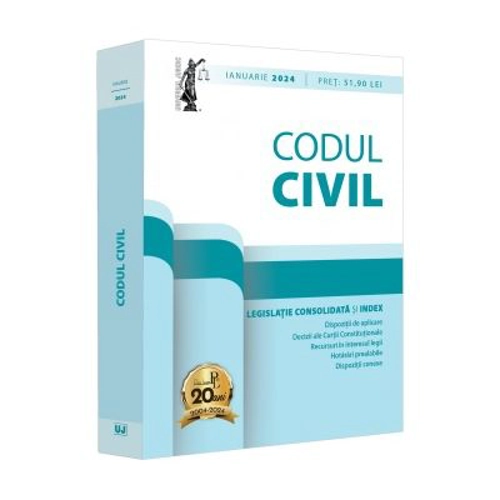 Codul civil. Ianuarie 2024. Editie tiparita pe hartie alba