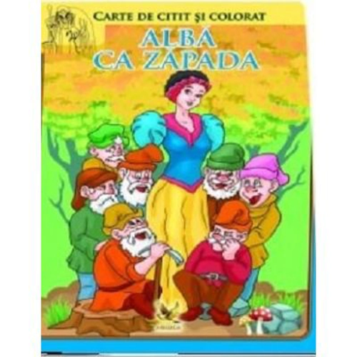 Alba ca Zapada. Carte de colorat si citit