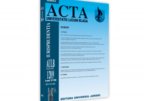 Acta Universitatis Lucian Blaga 1/2019 - Ioan Les