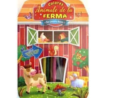 Colorez animale de la ferma. Set pentru desen - Brijbasi