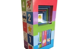 Bebeteca. Primele carti. Bebe invata. Set educativ 6 carti + 6 cuburi