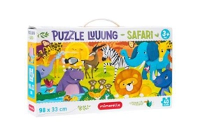 Joc educativ. Puzzle Lung Mimorello. Safari cu 40 de piese
