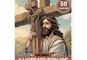 Carte de colorat pentru adulti, 50 de ilustratii Biblice, Volumul 1