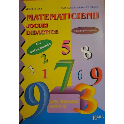Jocuri didactice matematice, Caietul prescolarului cu autocolante