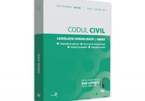 Codul civil. Editie tiparita pe hartie alba. Legislatie consolidata si index. Septembrie 2018