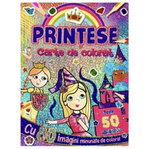 Printese. Carte de colorat cu 50 de abtibilduri
