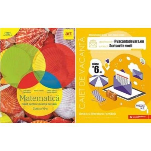 Pachet Caiete pentru vacanta de vara, clasa a 6-a. Matematica si Limba si literatura romana - Marius Perianu, Mihaela Daniela Cirstea