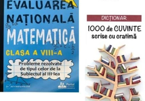 Evaluarea Nationala Matematica clasa a 8-a. Probleme rezolvate tip Subiectul al 3-lea + CADOU Dictionar 1000 de cuvinte scrise cu cratima