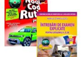 Pachet Legislatie rutiera 2025. Noul cod rutier si Intrebari explicate - Set 2 carti cu doua Cd-uri (cod acces online) - Marius Stanculescu
