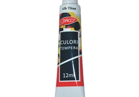 Culori tempera DACO, alb titan, 12 ml  - CU112W - ***