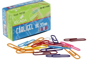 Set 100 agrafe metalice ECADA, 33 mm, Multicolor