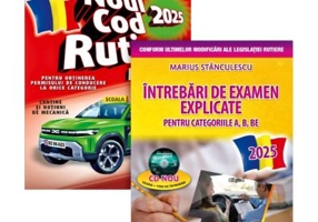 Pachet Legislatie rutiera 2024. Noul cod rutier si Intrebari de examen explicate pentru categoriile A, B, BE + CD (cod acces online)