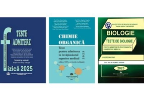 Pachet 3 carti Chimie organica, Fizica si Biologie. Teste pentru admiterea in invatamantul superior medical 2024