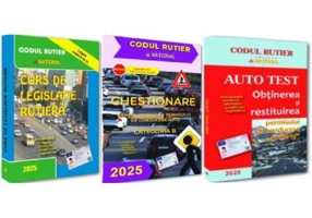 Pachet 2024 Legislatie rutiera categoria B. Chestionare. Legislatie. Auto test