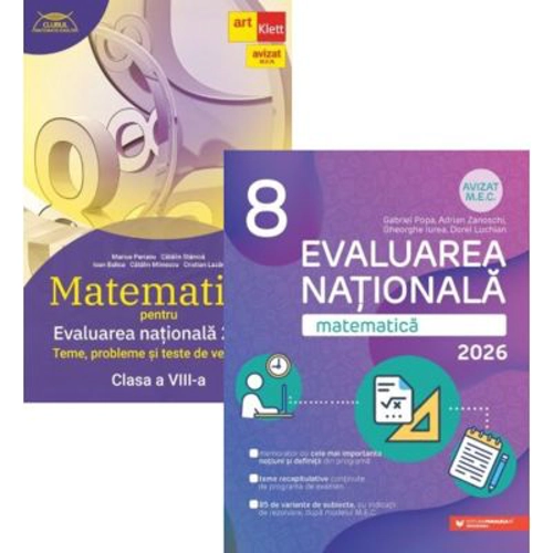 Pachet Evaluarea Nationala 2024 Matematica pentru clasa a 8-a