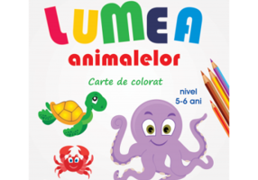Lumea animalelor. Carte de colorat 5-6 ani