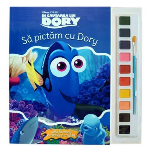 In cautarea lui Dory. Sa pictam cu Dory. Carte de colorat cu pensula si acuarele