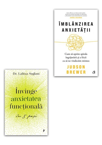 Pachet Invinge anxietatea functionala in 5 pasi + Imblanzirea anxietatii. Set 2 carti