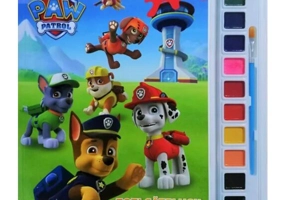 Patrula Cățelușilor. Toți cățelușii la apel. Carte de colorat cu pensule și acuarele - Paperback brosat - *** - Litera mică