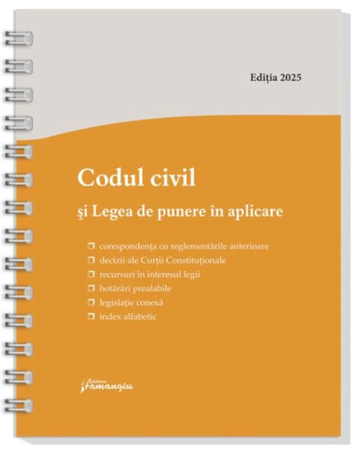 Codul civil și Legea de punere în aplicare. Actualizat la 8 ianuarie 2026 - spiralat - Hardcover - *** - Hamangiu