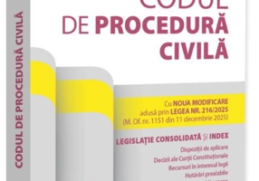 Codul de procedură civilă: Ianuarie 2026 - Paperback brosat - Dan Lupaşcu - Universul Juridic