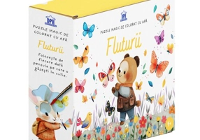 Fluturii - Puzzle magic de colorat cu apa