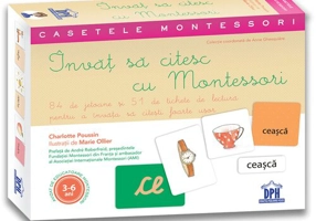 Invat sa citesc cu Montessori: 84 de Jetoane si 51 de tichete de lectura pentru a invata sa citesti foarte usor