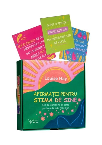 Afirmatii pentru stima de sine. Set de cartoline si carte pentru a te iubi mai mult
