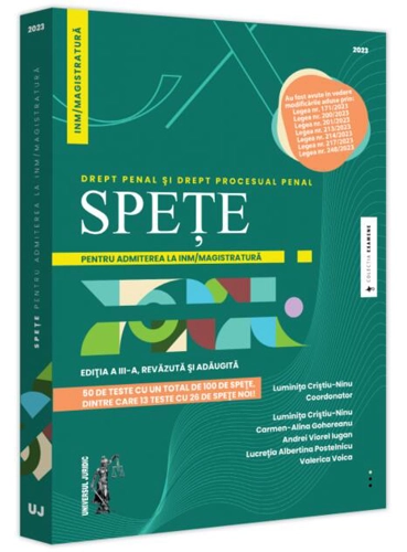 Spețe pentru admiterea la INM / magistratură. Drept penal și drept procesual penal - 2023